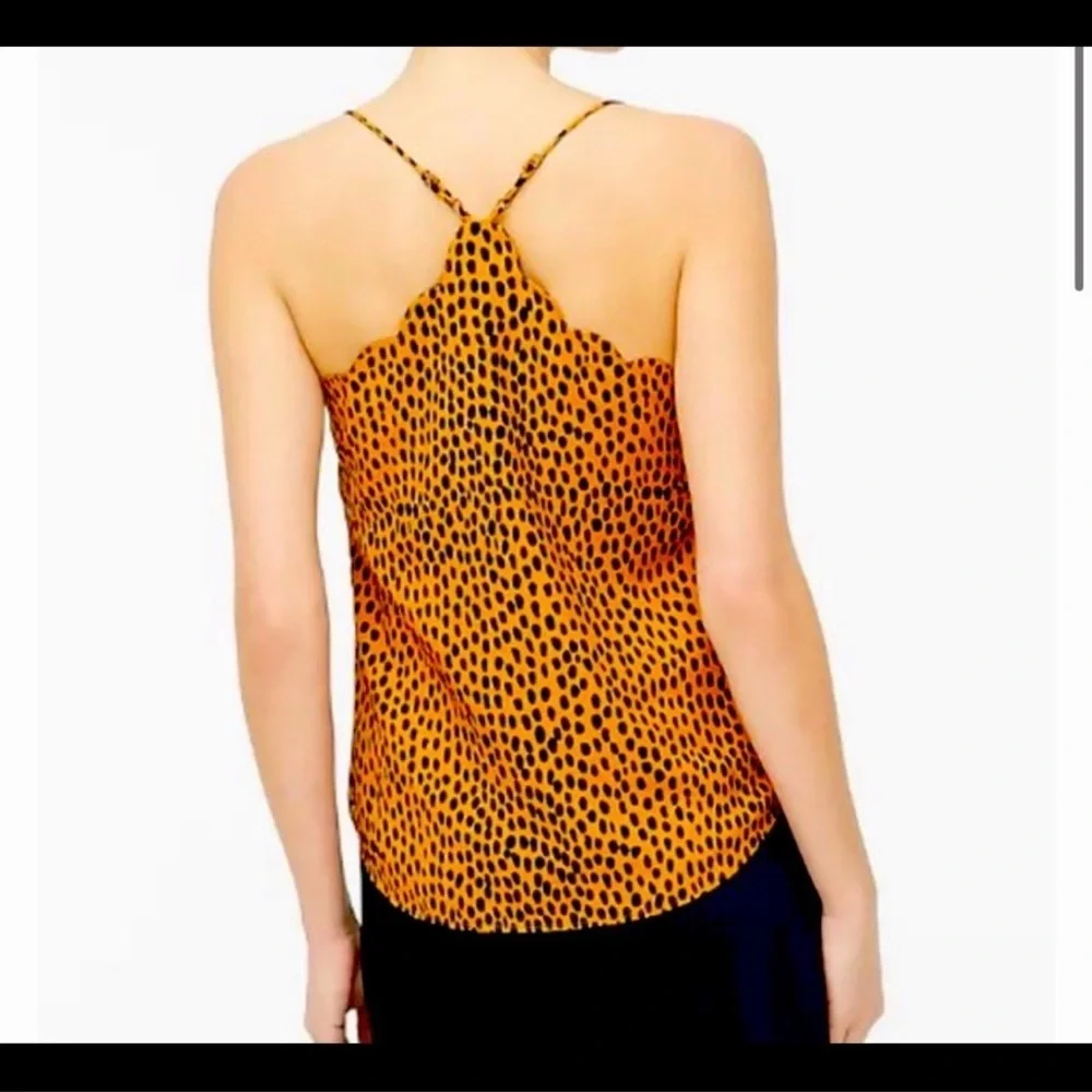 J. CREW Women’s Leopard Scallop Spaghetti Strap, Size 00